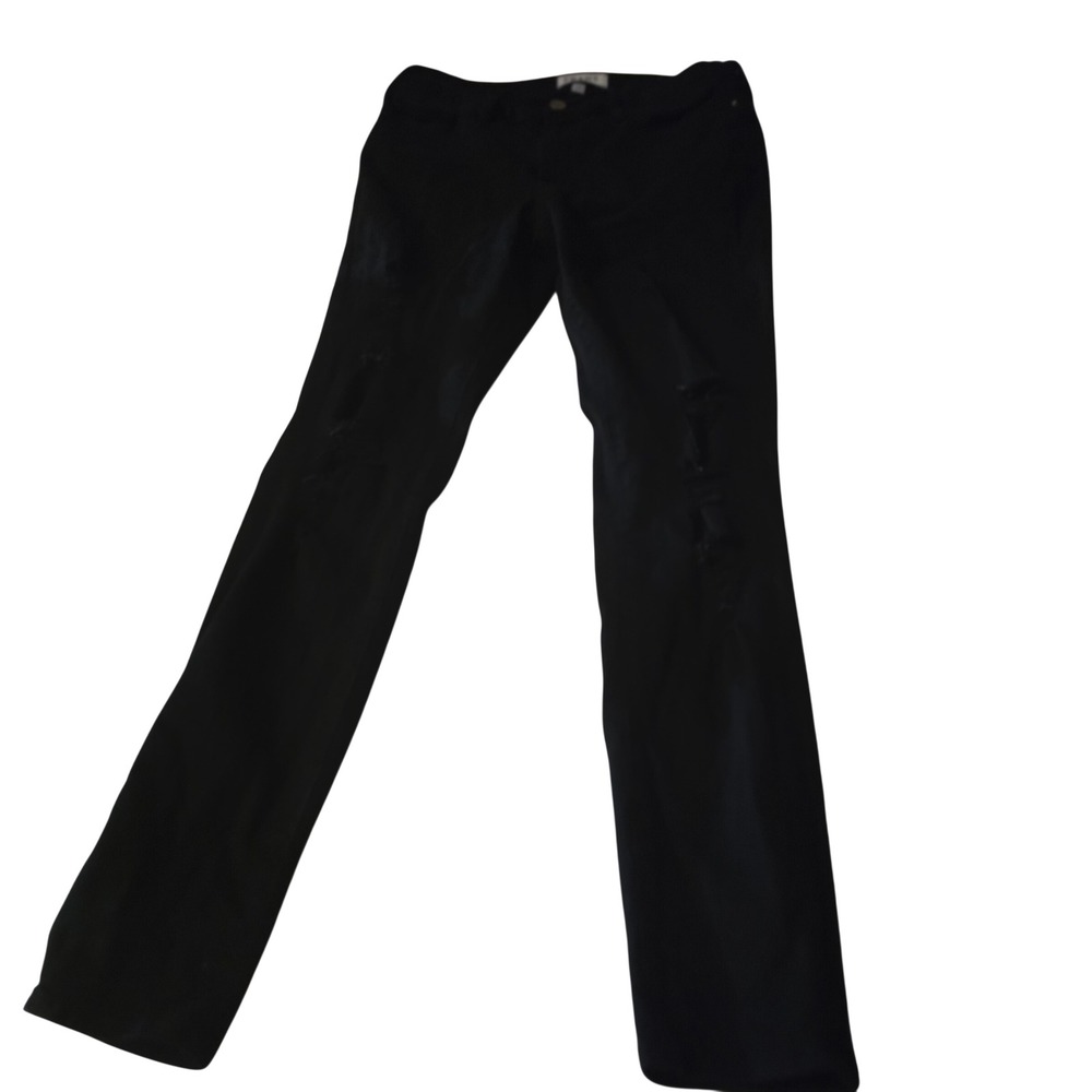 Frame Denim Le Skinny de Jeanne Black Distressed Skinny Jeans Size 30